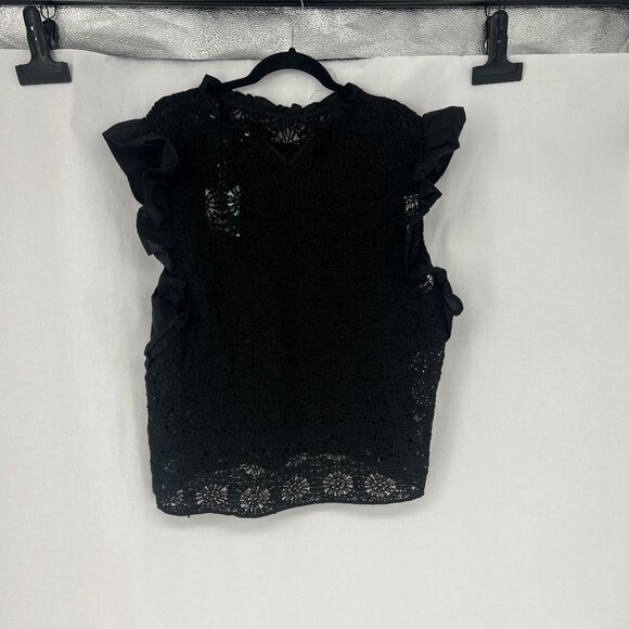 NWT Anthropologie Flat White | Crochet Lace Top - Picture 3 of 11